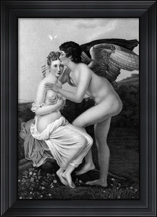 Framed Love Of Psyche By F.P. Gerard Eros Print