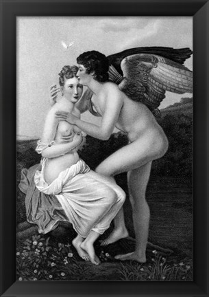 Framed Love Of Psyche By F.P. Gerard Eros Print