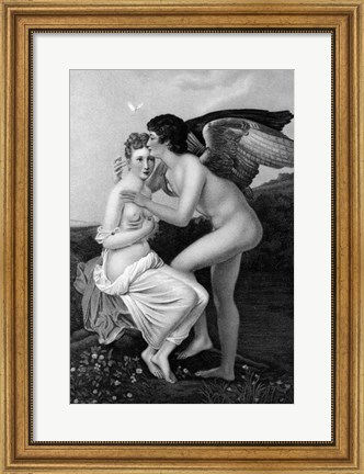Framed Love Of Psyche By F.P. Gerard Eros Print