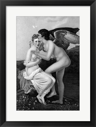 Framed Love Of Psyche By F.P. Gerard Eros Print