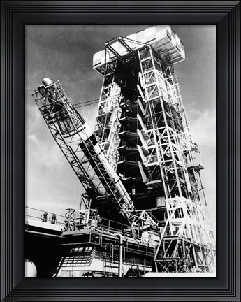 Framed 1950s 1960s Air Force Atlas Missile? Print
