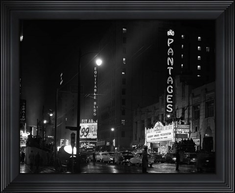 Framed 1950s 1953 Pantages Theater Academy Awards Print