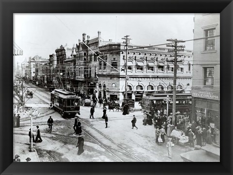 Framed 1900S Intersection Of Fair Oaks And Colorado Streets Print