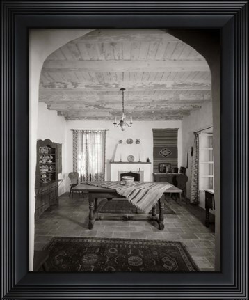 Framed 1920s Interior Mexican Spanish Style Parlor Print