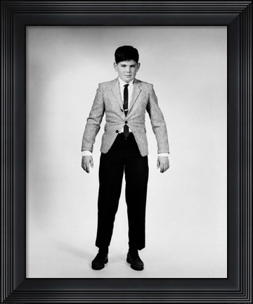 Framed 1950s 1960s Overgrown Boy Looking At Camera Print