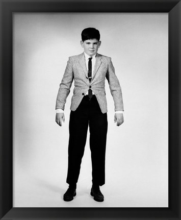 Framed 1950s 1960s Overgrown Boy Looking At Camera Print