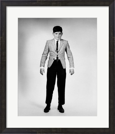 Framed 1950s 1960s Overgrown Boy Looking At Camera Print