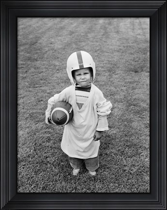 Framed 1950s Boy Standing In Grass Print
