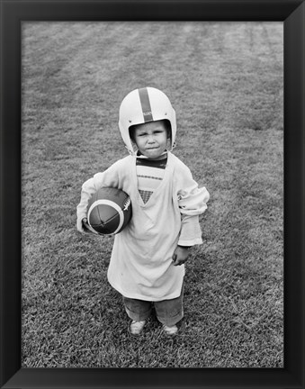 Framed 1950s Boy Standing In Grass Print