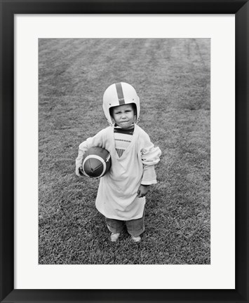 Framed 1950s Boy Standing In Grass Print