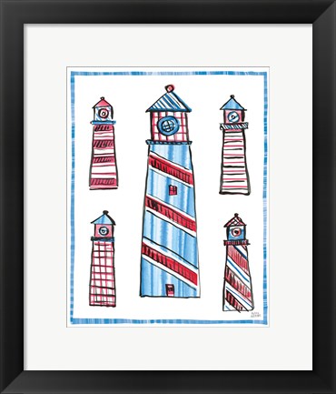 Framed Coastal Americana II Print