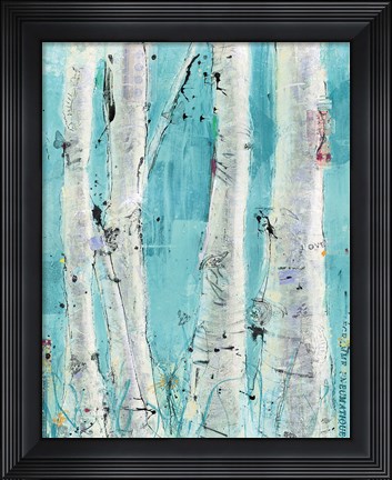 Framed Love Aqua Print
