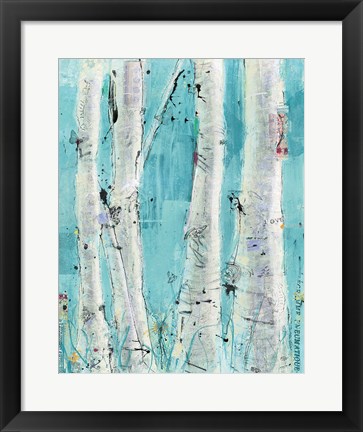 Framed Love Aqua Print