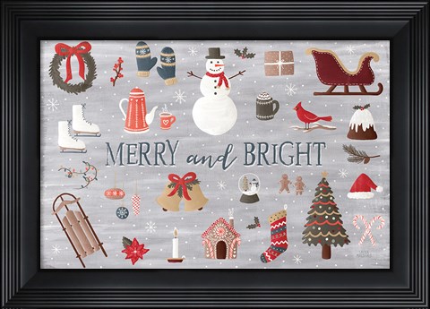 Framed Christmas Cheer III Print