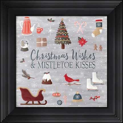 Framed Christmas Cheer I Print