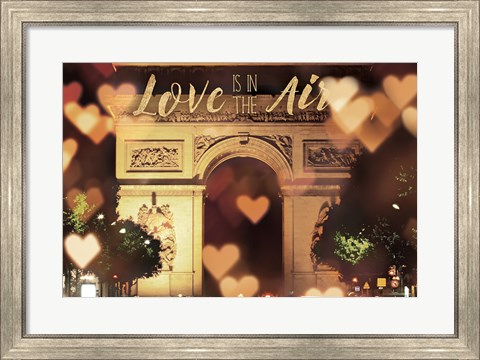 Framed Love is in the Arc de Triomphe v2 Print