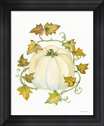 Framed Pumpkin and Vines III Print