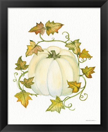 Framed Pumpkin and Vines III Print