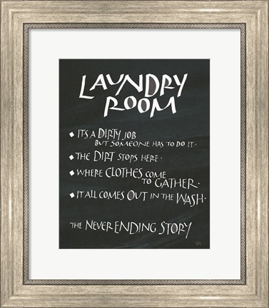 Framed Laundry Room Sayings Print