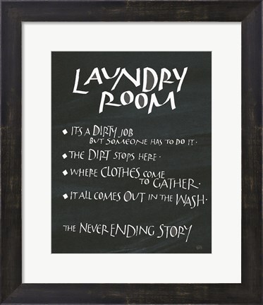 Framed Laundry Room Sayings Print