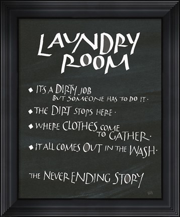 Framed Laundry Room Sayings Print