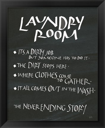 Framed Laundry Room Sayings Print