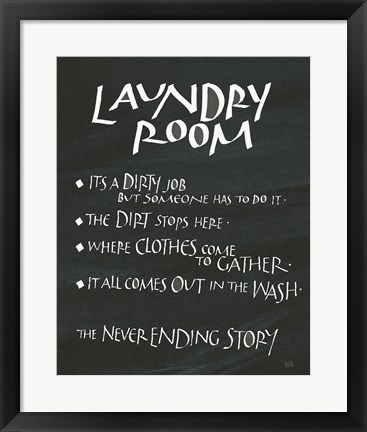 Framed Laundry Room Sayings Print