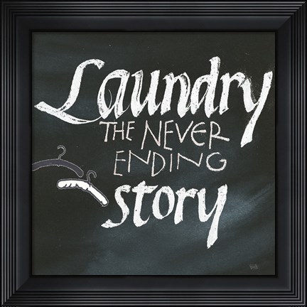 Framed Laundry Room II Print