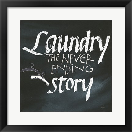 Framed Laundry Room II Print