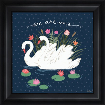 Framed Swan Lake III Print