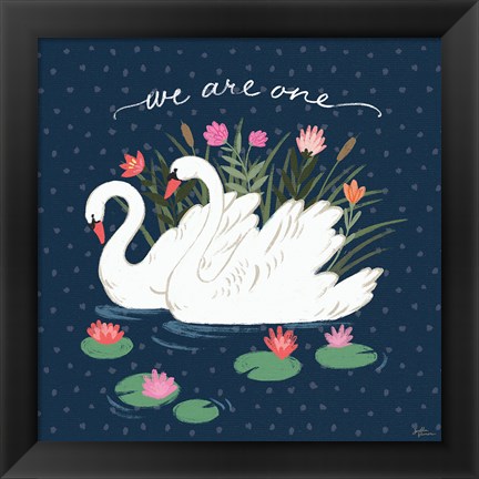 Framed Swan Lake III Print