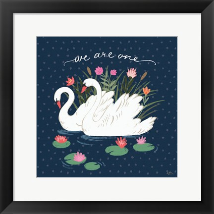 Framed Swan Lake III Print