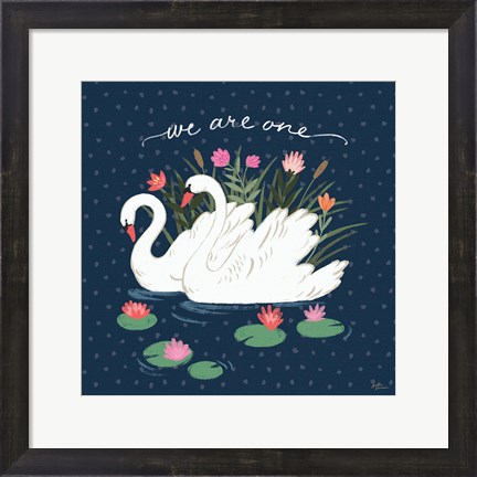 Framed Swan Lake III Print