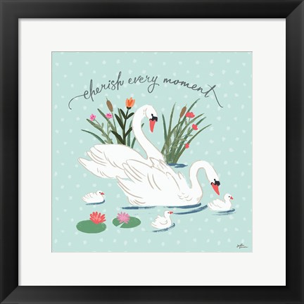 Framed Swan Lake IV Mint Print