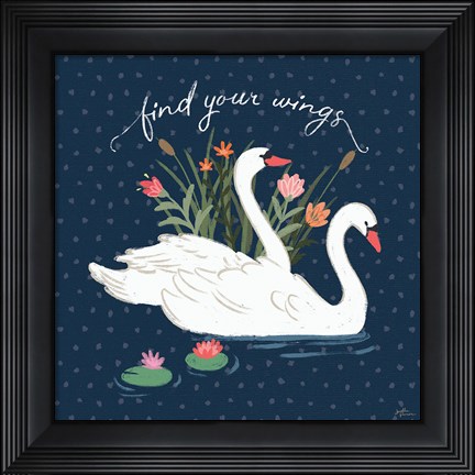 Framed Swan Lake II Print