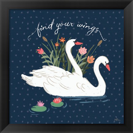 Framed Swan Lake II Print