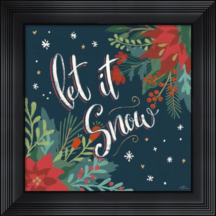 Framed Christmas Bloom V Print