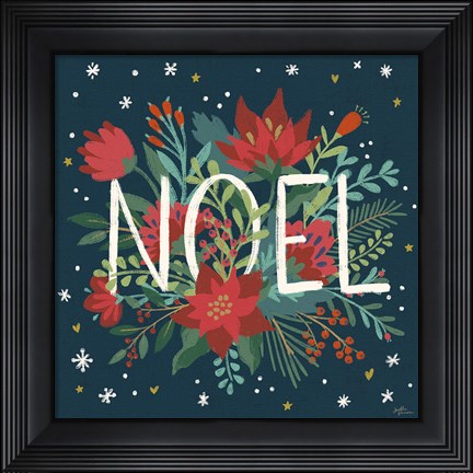 Framed Christmas Bloom VII Print
