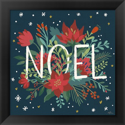 Framed Christmas Bloom VII Print