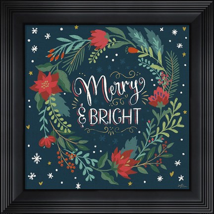 Framed Christmas Bloom III Print