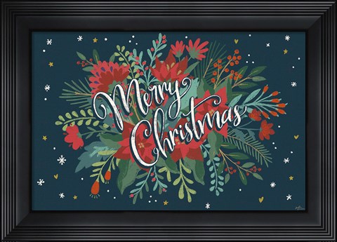 Framed Christmas Bloom I Print