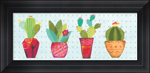 Framed Southwest Cactus V Print