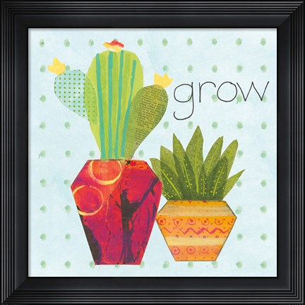 Framed Southwest Cactus II Print