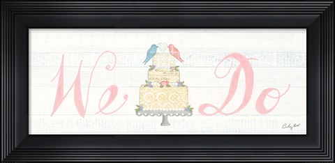 Framed Lovebirds Sign II Print