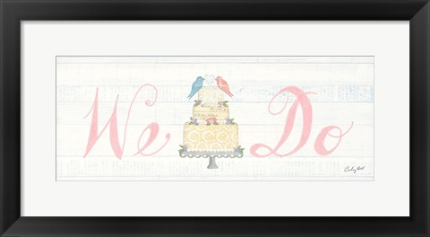 Framed Lovebirds Sign II Print