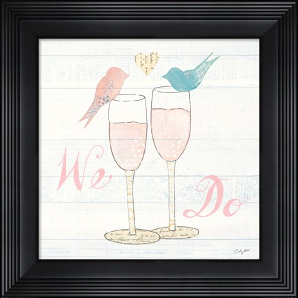 Framed Lovebirds IV Print