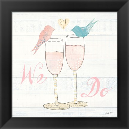 Framed Lovebirds IV Print