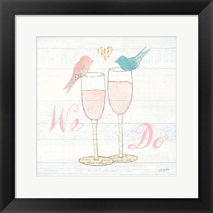 Framed Lovebirds IV Print