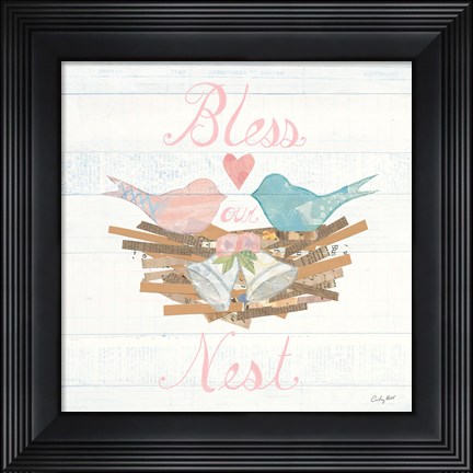 Framed Lovebirds III Print