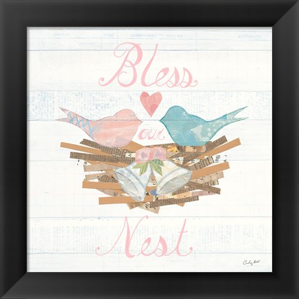 Framed Lovebirds III Print